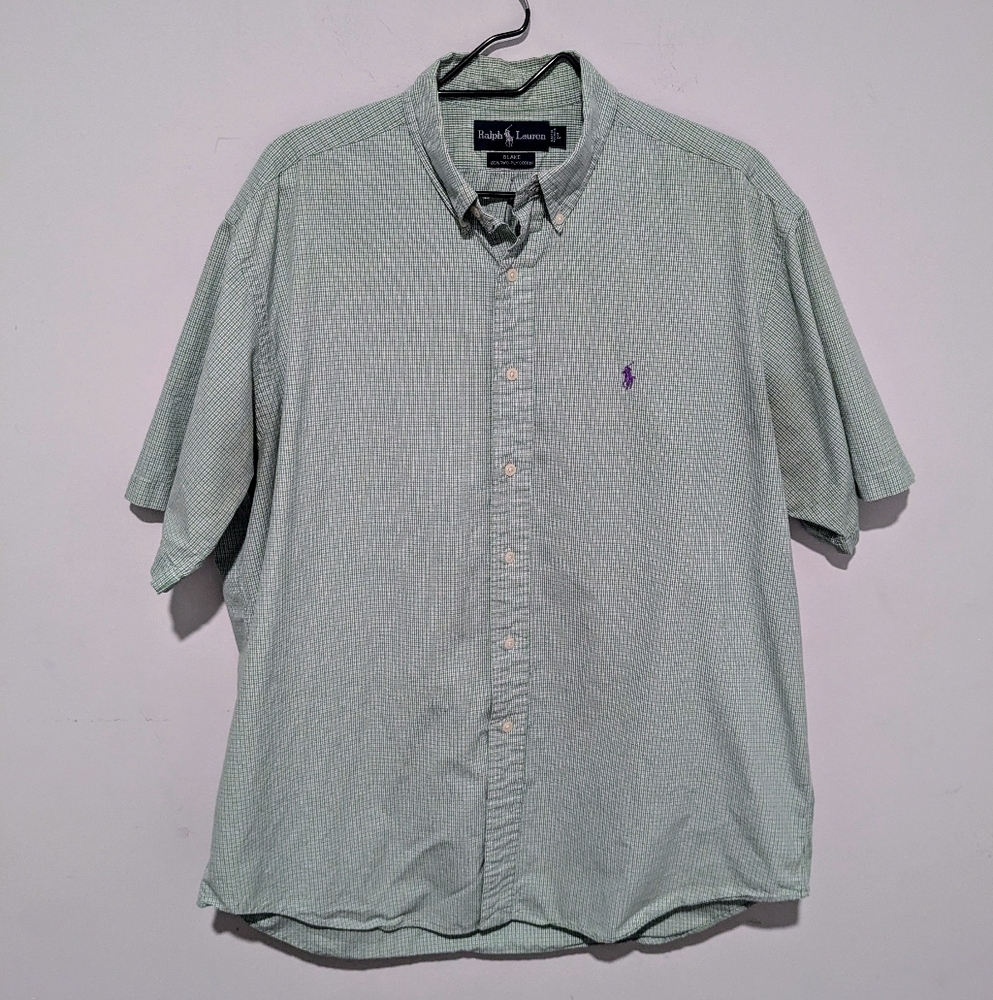 Ralph Lauren Green Checkered Shirt Size L